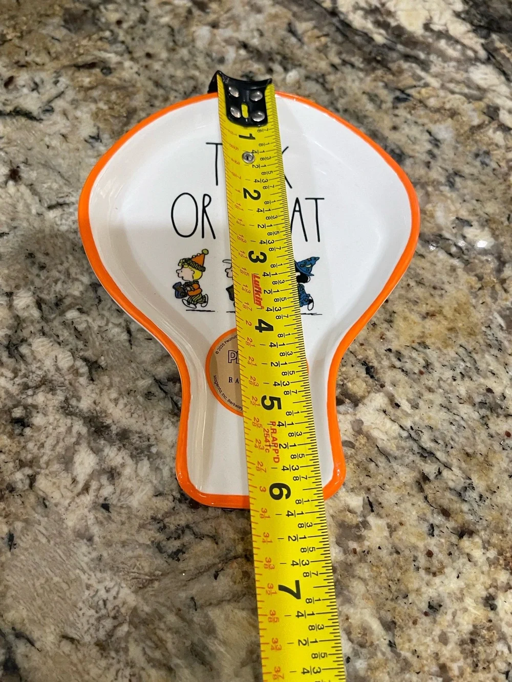Rae Dunn Peanuts Charlie Brown TRICK OR TREAT spoon rest/trinket dish - New!!